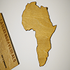 Pocket-Sized Wooden Africa Map