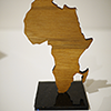 Elegant Tabletop African Map Piece - Gloss Base