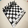 Obsidian Depths Chess Board Set - Handmade, Unique 