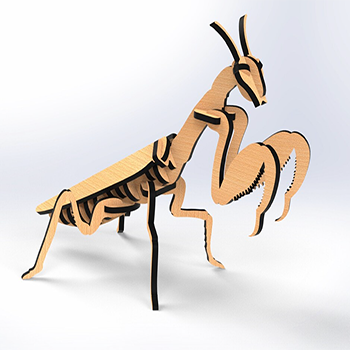 4D Praymantis Decorative Wood Puzzle - Home Decor