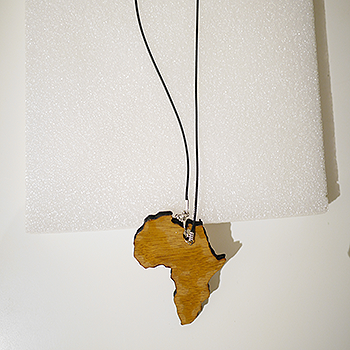 Handcrafted Wooden Africa Pendant 