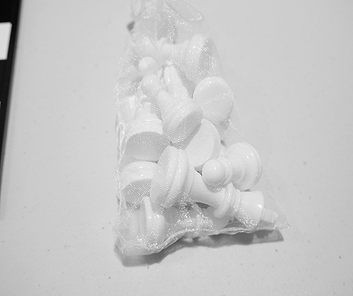 Glossy Ivory Chess Pieces - 16 Pieces