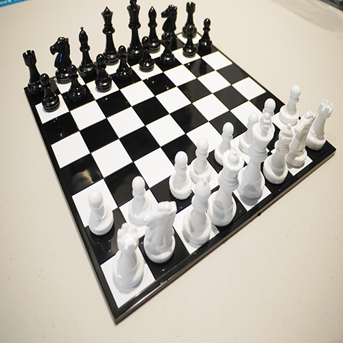 Obsidian Depths Chess Board Set - Handmade, Unique 