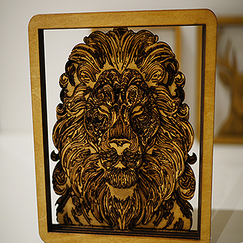 4D Multi-Layer Wooden Lion Art- Home Space Decor