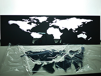 Wall Mirrored Cutout World Atlas