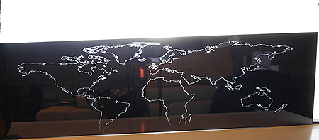 Wall Mirrored Illumi World Atlas