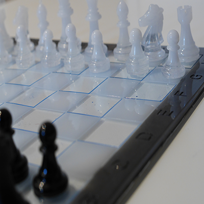 Glacier Chess Piece - 16 Clear base Pattern
