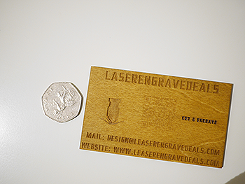 Engraved Wooden Business Card (x10)
