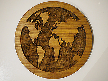 World Map Coffee Coaster - Matt (x3)