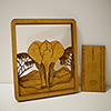 4D Multi-Layer Wooden Elephant Art - Home Space Decor