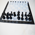 Glacier Fade Chess Board Set - Handmade, Unique 